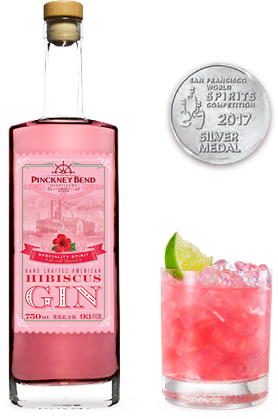 Hibiscus gin and cocktail